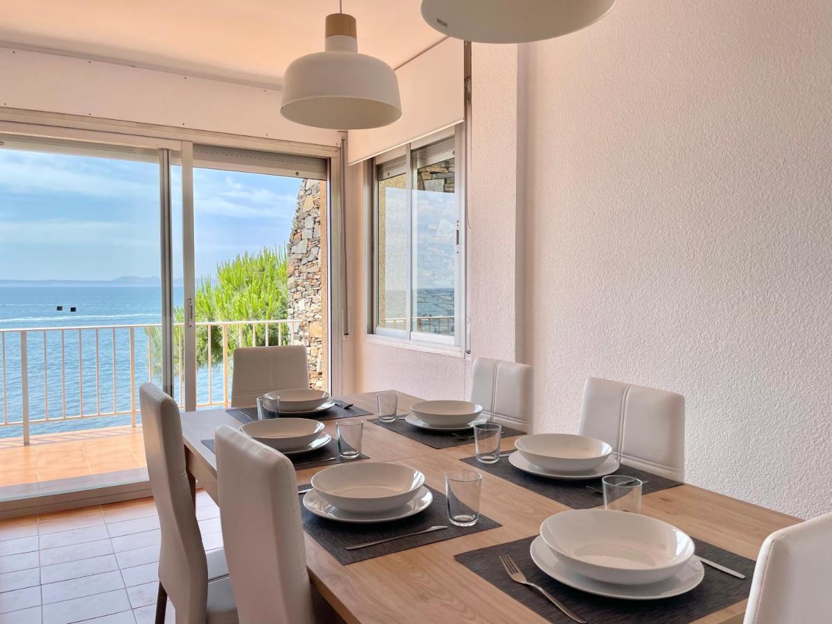 Luminoso Apartamento Frente Al Mar Con Piscina Roses Exterior foto