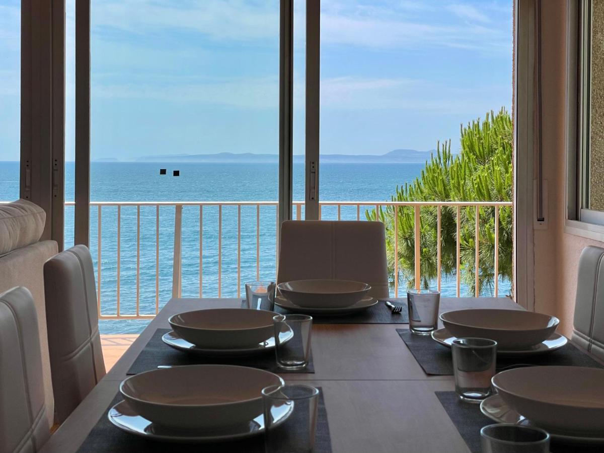Luminoso Apartamento Frente Al Mar Con Piscina Roses Exterior foto